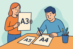 Paperikoot A-sarjassa – A3, A4 ja A5 käytössä